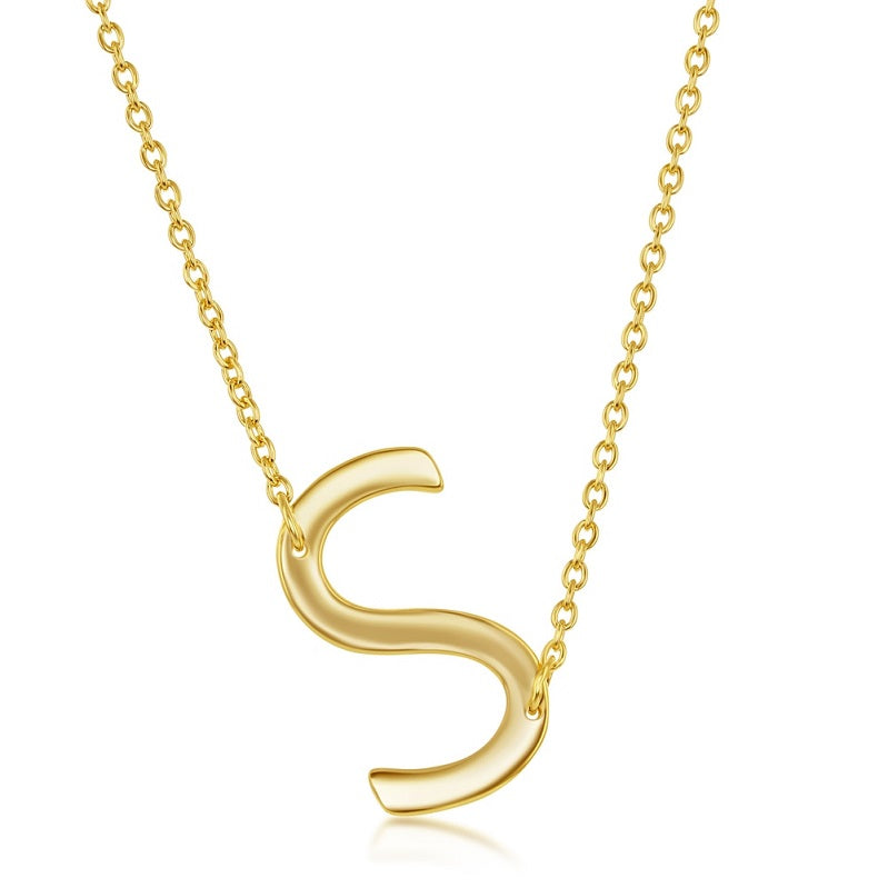 Tilted sales letter necklace
