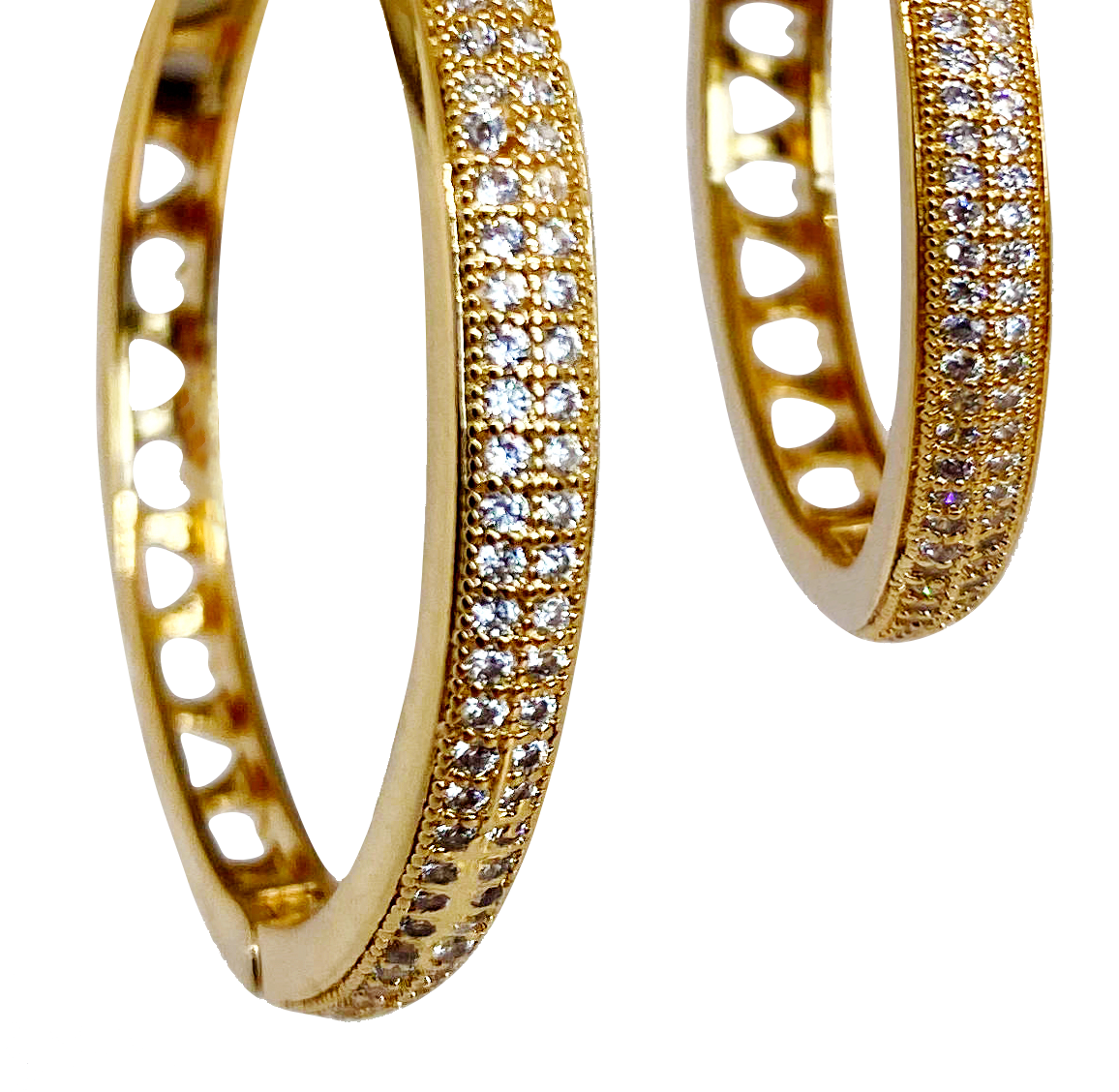 Zirconia 2025 hoop earrings
