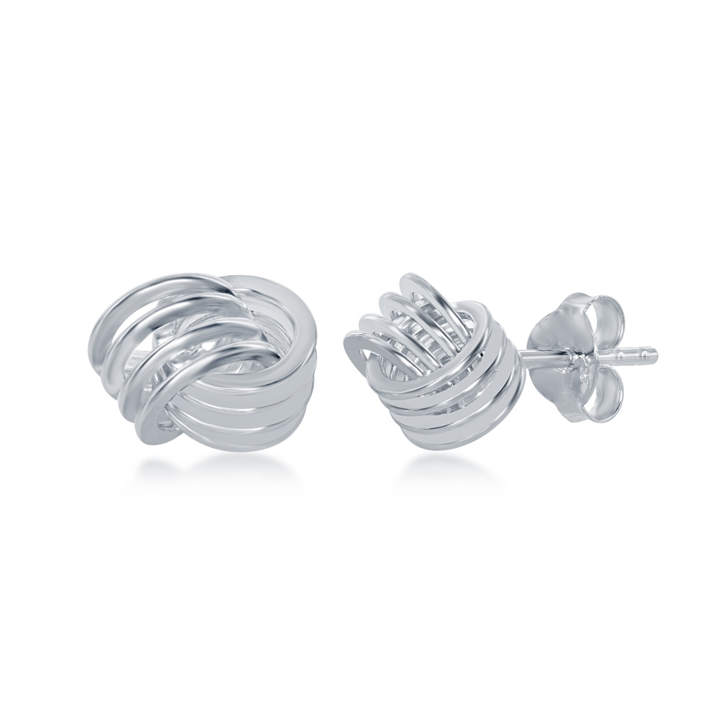 STERLING SILVER WIRE LOVE KNOT EARRINGS GARO JEWELLERS